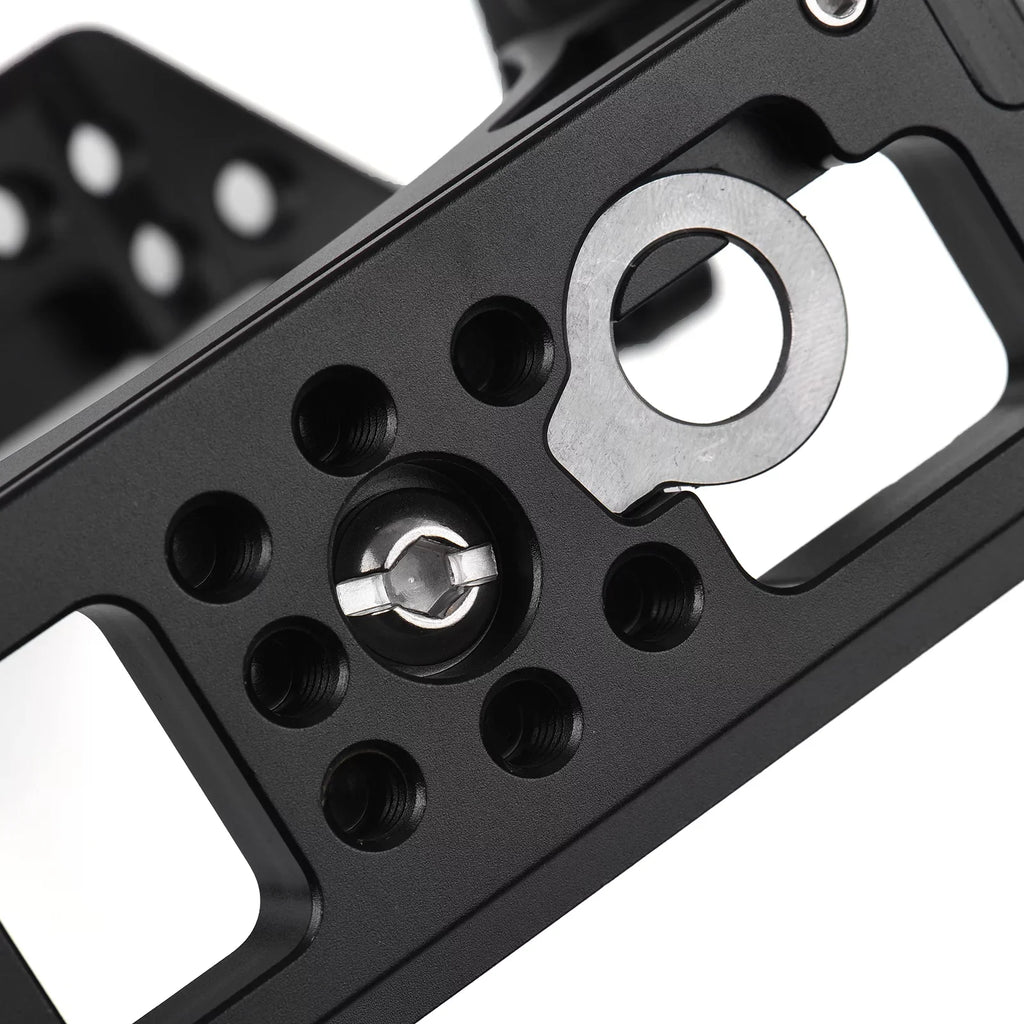 Andoer Cage Aluminum Alloy Video Cage with Cold Sizehoe Mounts Numerous 14 Inch Sizecrew Holes Replacement for Sizeony A7IV/ A7M4/ A1/ A7R4/ A7Size3