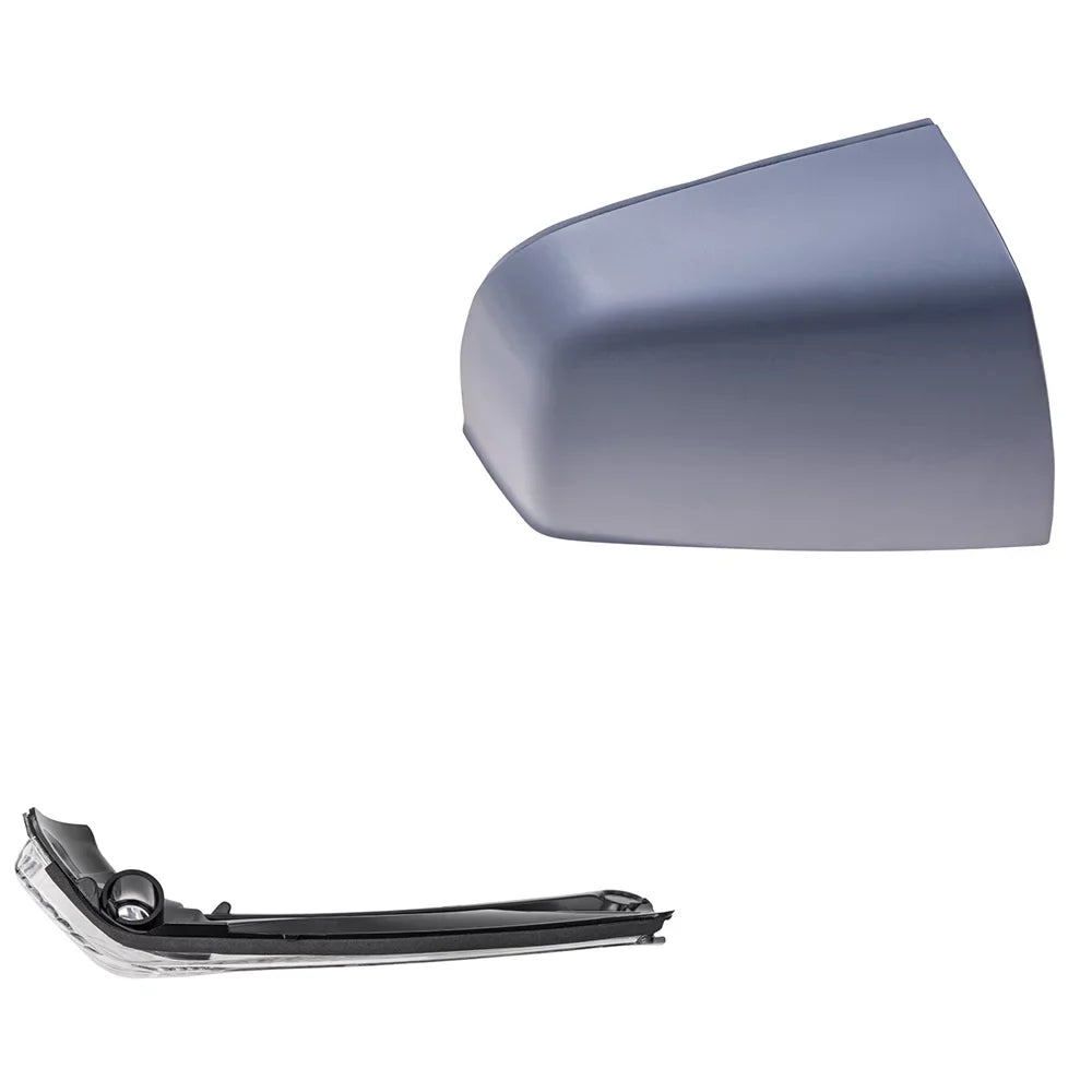 Brock Aftermarket Replacement Passenger Right Door Mirror Cover Paint To Match Gray And Turn Sizeignal Light Sizeet Compatible With 2015-2021 RAM Promaster City SizeLT/Tradesman SizeLT