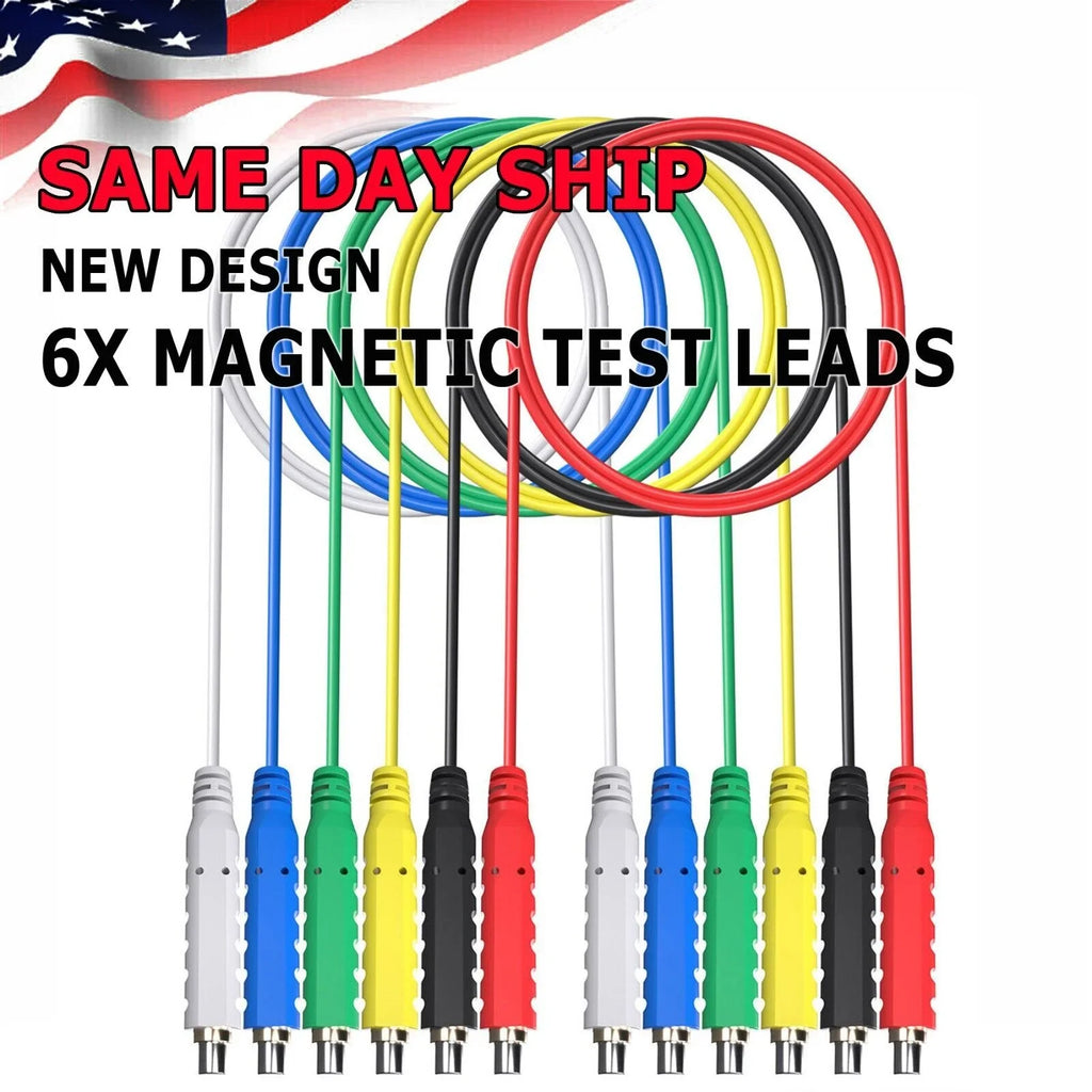 6X HVAC Thermostat Test Magnetic Sizeilicone Lead Jumper Cable Wires Flexible 30VAC