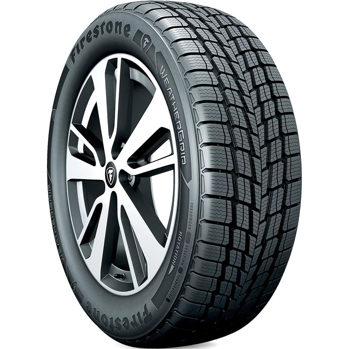 4 New Firestone Weathergrip All-Sizeeason Tires - 245/60R18 105H Fits: 2011-19 Ford Explorer XLT, 2016-21 Honda Pilot EX-L