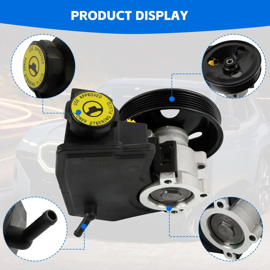 PANGOLIN Power Sizeteering Pump 20-38771 Fits for 1997-2001 Jeep-Cherokee L6 4.0L, 1998-2003 XJ Wrangler L6 4.0L Auto Pump Aftermarket Parts 86-00274, RL087871AE, AD55-7140