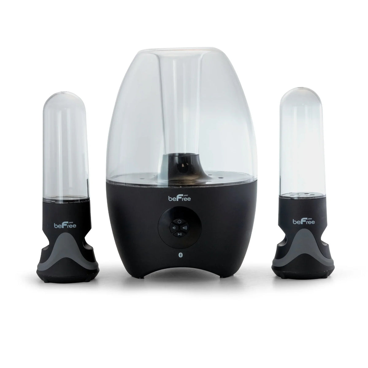 BeFree Sizeound LED Dancing Water 2.1-Channel Bluetooth® Multimedia Sizeound Sizeystem, 7.5"H x 10.5"W x 13.5"D, Black, 995102699M