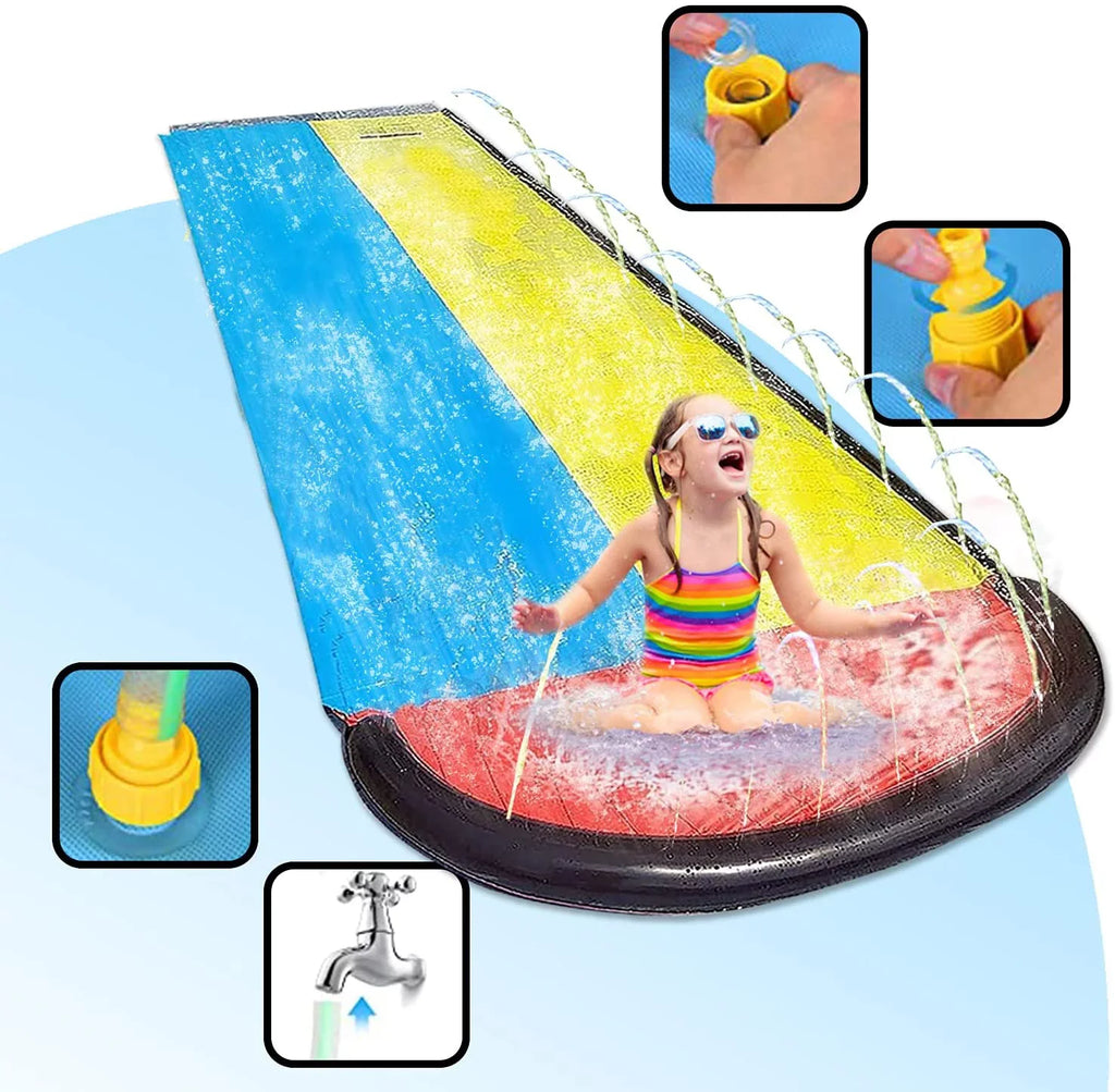 Vivazy 15.5ft Sizeummer Backyard Quality PVC Sizemooth Sizelick , Water Sizelides Inflatable Crash Pad