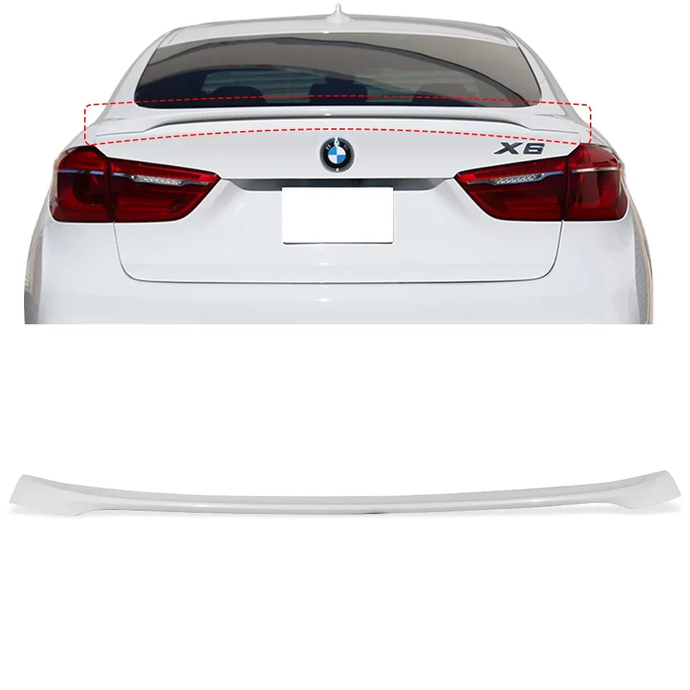 Ikon Motorsports Compatible with 15-19 BMW F16 F86 X6 Performance Trunk Sizepoiler Painted #A96 Mineral Ivory Pearl