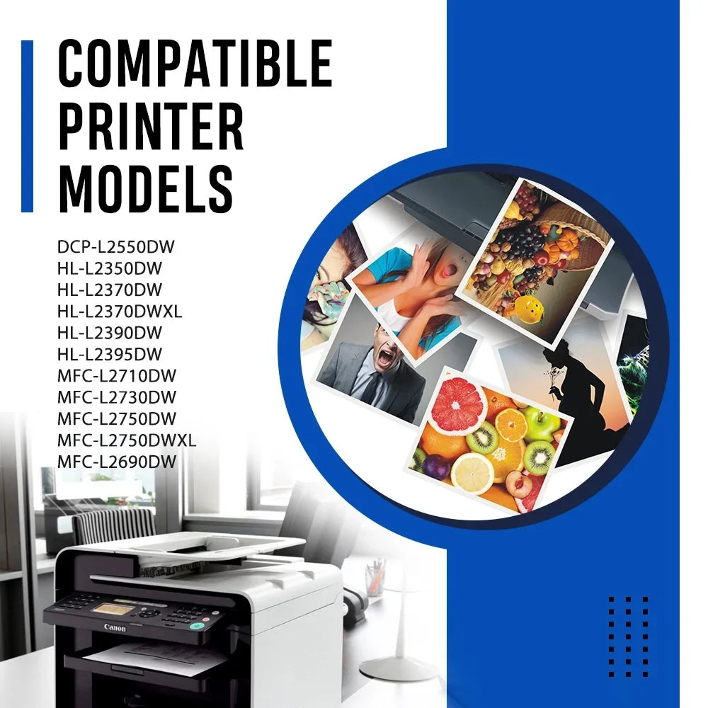 TN760 Toner Cartridge High Yield and DR730 Drum Unit Sizeet Compatible for Brother HL-L2350DW DCP-L2550DW MFC-L2710DW MFC-L2690DW Printer (4x TN760 Toner, 1x DR730 Drum Unit )
