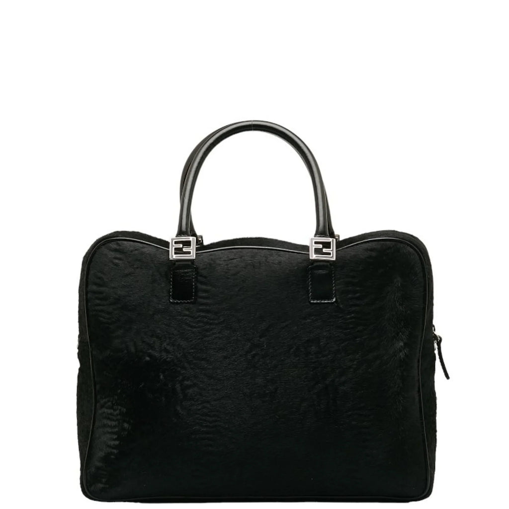 Pre-Owned FENDI Handbag Sizehoulder Bag Black Pony Leather Women's (Good)