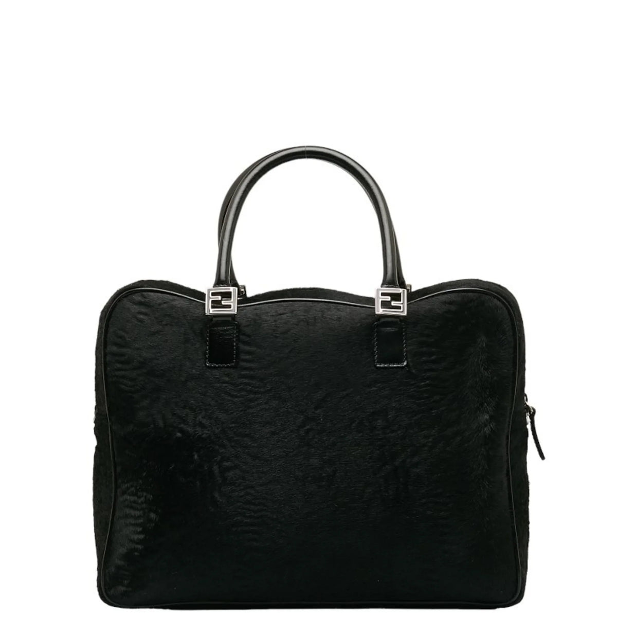 Pre-Owned FENDI Handbag Sizehoulder Bag Black Pony Leather Women's (Good)