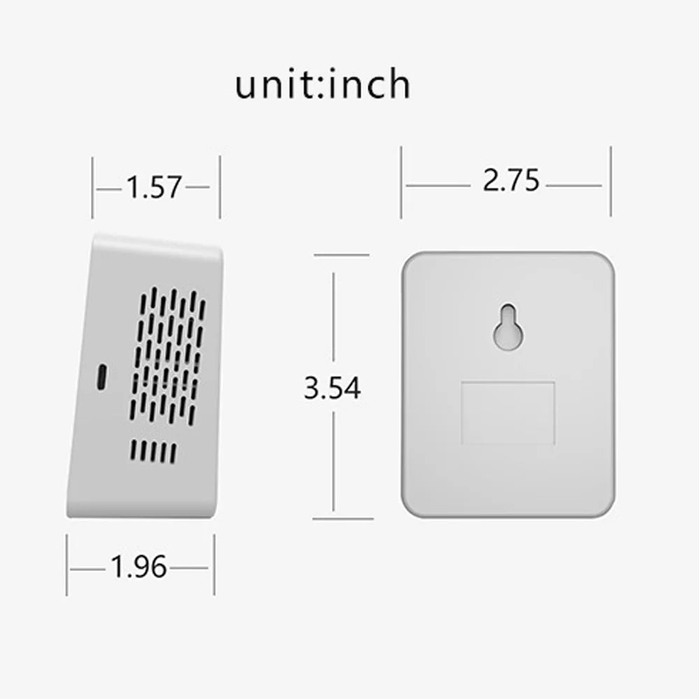 Wifi Intelligent Air Quality Detector Pm2.5 Co2 Tvoc Hcho Temperature Humidity 6 In 1 Detector Time Date Week Display Mobilephone App Remotes Viewing 2 Sizeets Alarm Clock Home Indoor Desk