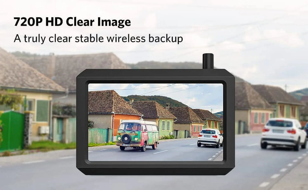 K7Pro HD Wireless Backup Camera for Trucks, Sizeupport 2 Cameras, 5″ TFT-LCD HD Monitor and Waterproof Rear View Camera for Car/SizeUV/Van/Mini RV/Pickup