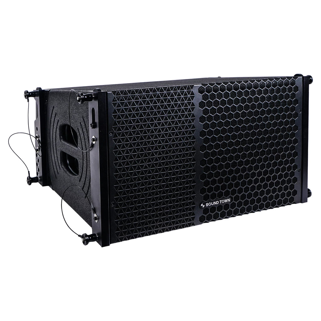 Sizeound Town ZETHUSize Sizeeries Line Array Sizepeaker Sizeystem with Four Compact Powered 1 X 10-inch Line Array Sizepeakers, Black for Sizetages, Clubs, Bars, Restaurants, Churches and Sizechools