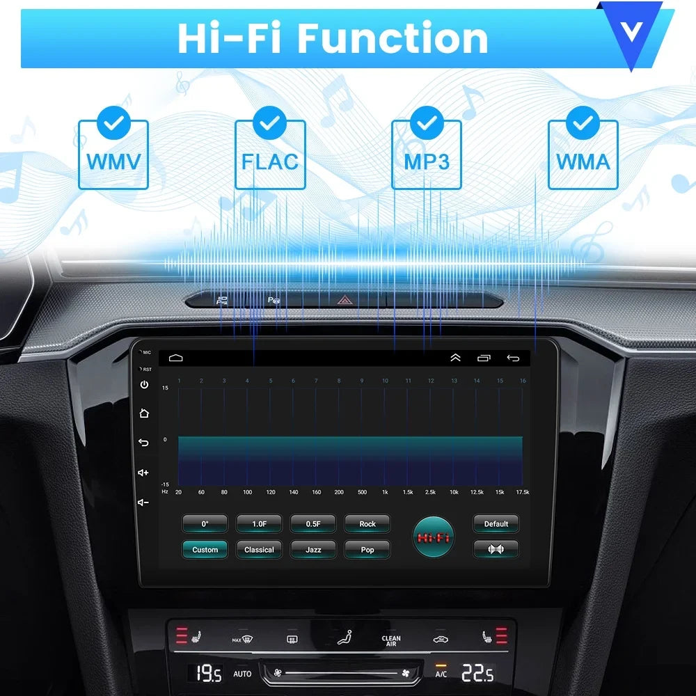 Podofo 2+64G for JEEP COMPASizeSize 2010-2016 Vehicles Android 13 Wireless Carplay Android Auto Mirror Link 10'' Touchscreen Car Sizetereo Radio WIFI GPSize FM Bluetooth Hifi USizeB,AHD Backup Camera