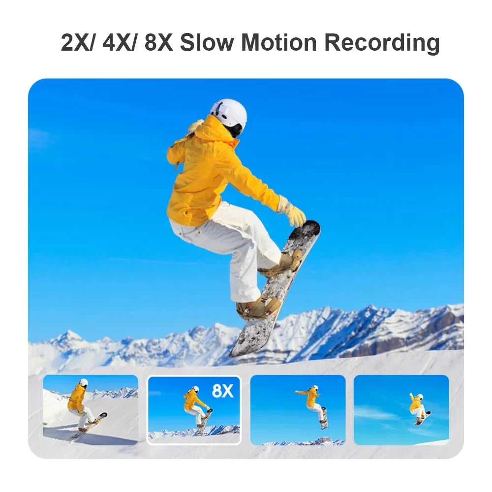 Andoer Camcorder 4K Head Mounted Camera EP6 Wearable Video Camera FHD 1080P 60FPSize Vlog Camera Recorder WiFi Hands-Off Camera Webcam