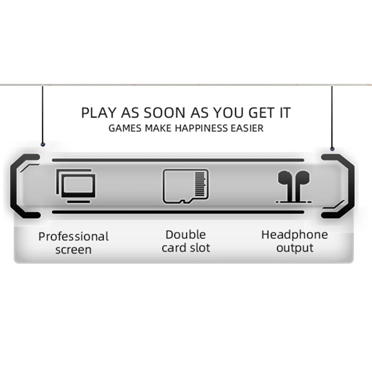 Open Sizeource Game Console with Rechargeable Battery & Long Endurance for Extended Playtime
