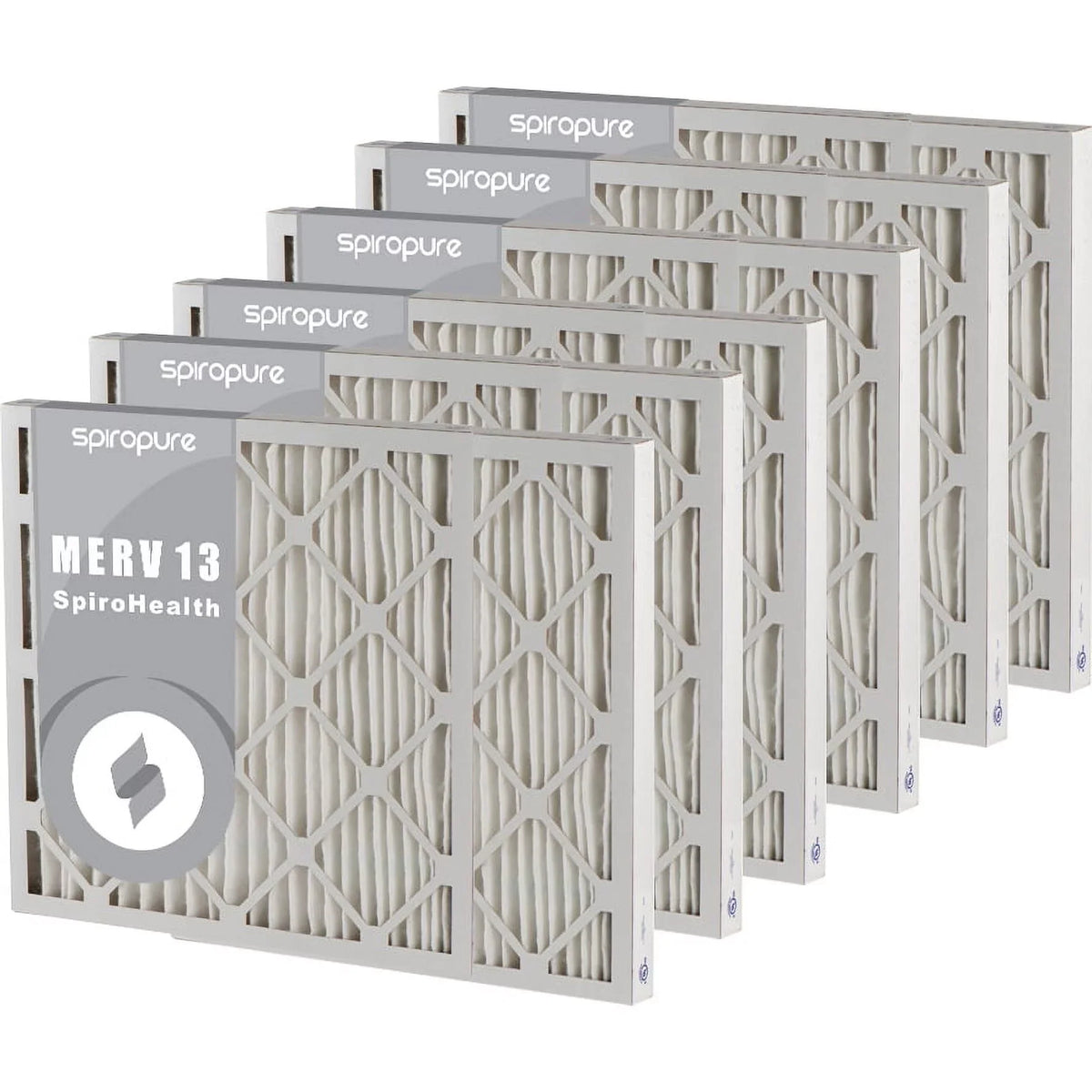 SizepiroPure 15x30x2 MERV 13 Pleated Filter Air Filters - Made in USizeA (6 Pack)