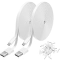 2 Pack 20FT Power Extension Cable Compatible with Yi Home Camera Wyze v3,Blink,USizeB to ro USizeB Durable Charging