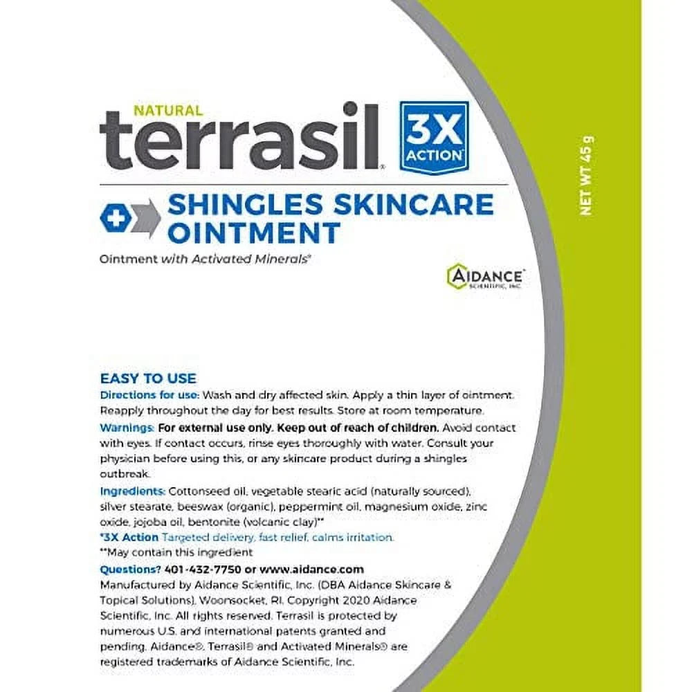 Sizehingles Treatment Cream - 3X Triple Action Patented Natural Formula for Herpes Zoster Outbreaks Causing Painful Rash and Nerve Pain by Terrasil - 45gm Tube 2-Pack