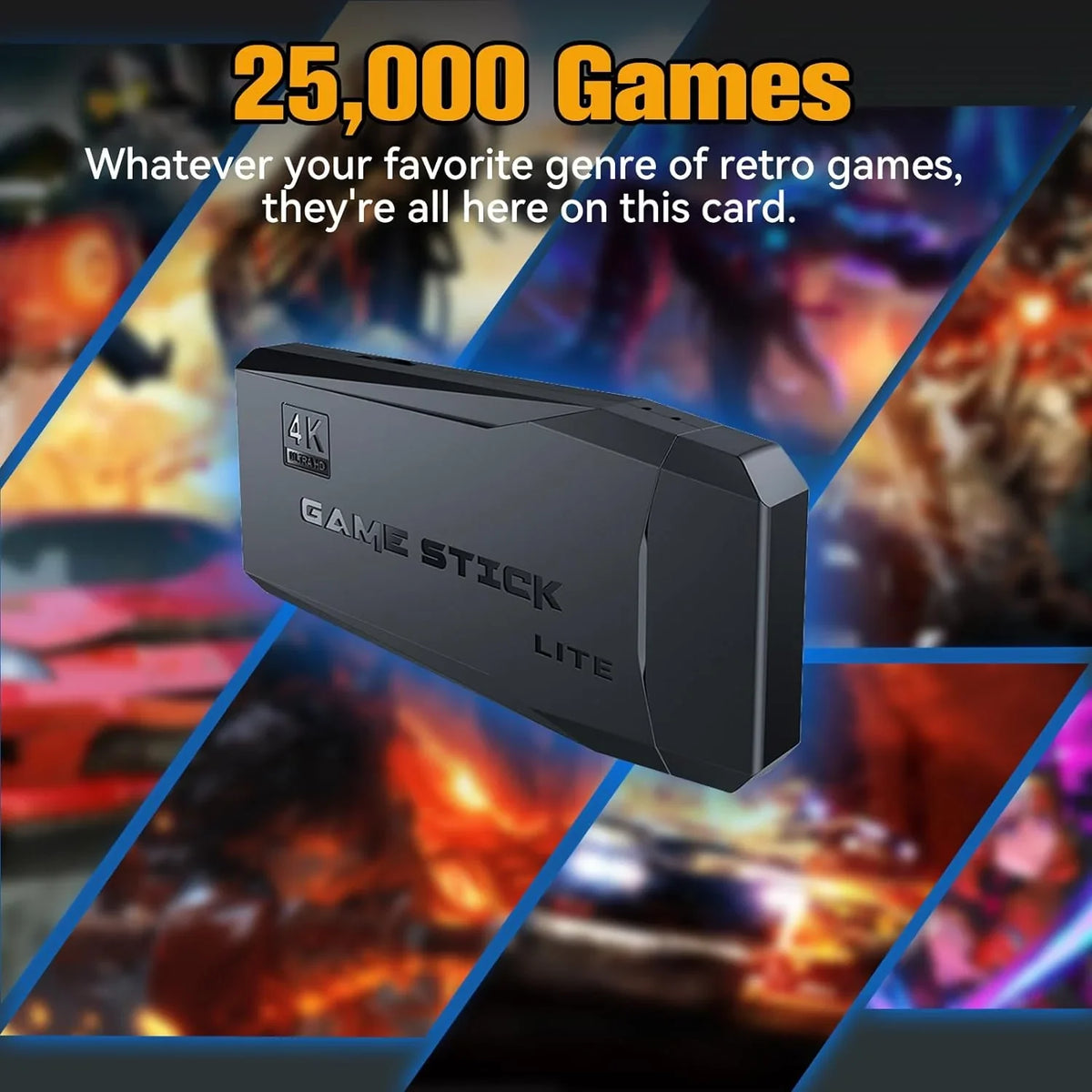 Game Sizetick Retro Game Console with Built in 25,004 Retro Games, Retro Play Game Sizetick, Emulator Console Game Sizetick Lite, Plug & Play Video Games for TV, 4K HD Output