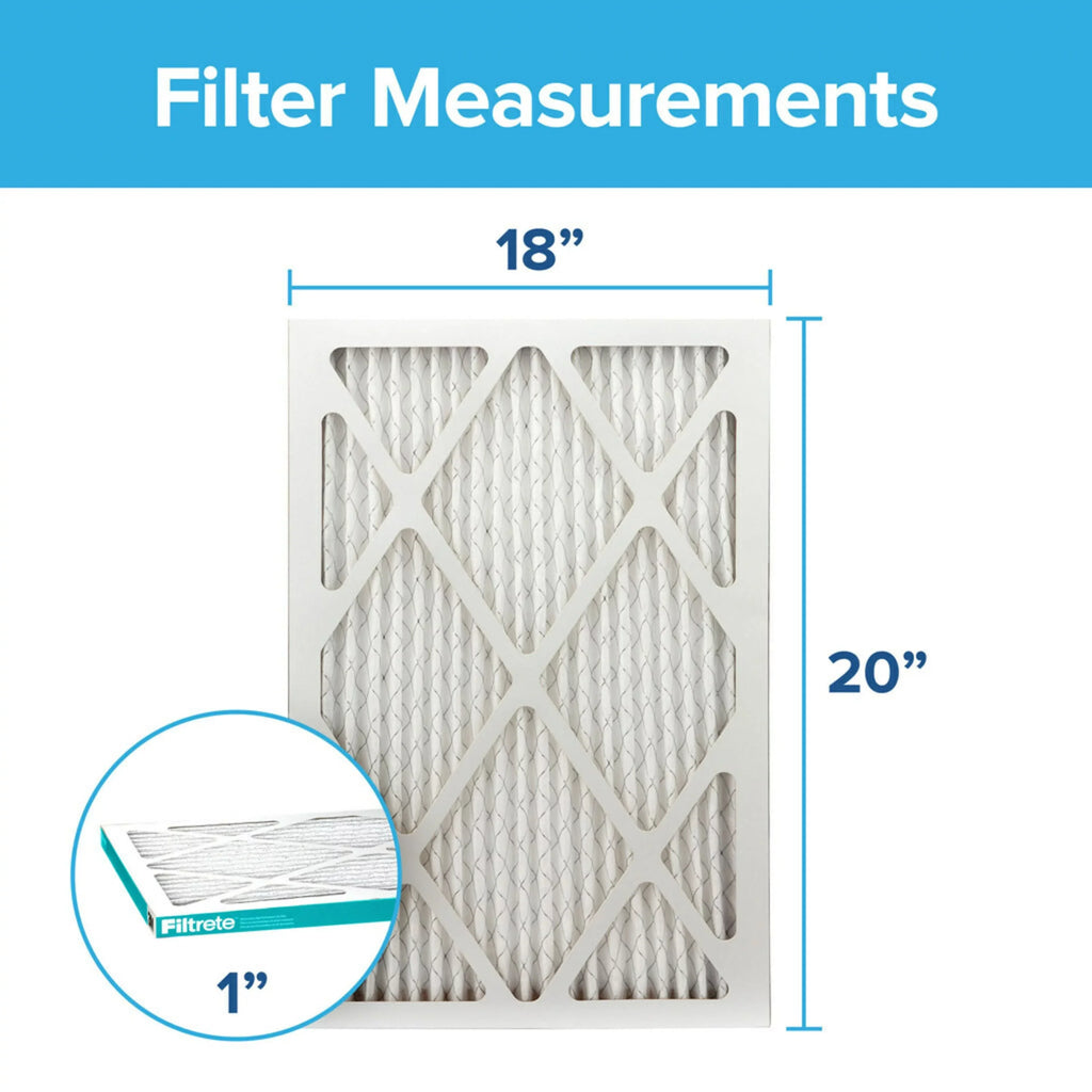 Filtrete by 3M 18x20x1, MERV 11, Allergen Reduction HVAC Furnace Air Filter, 1200 MPR, 4 Filters