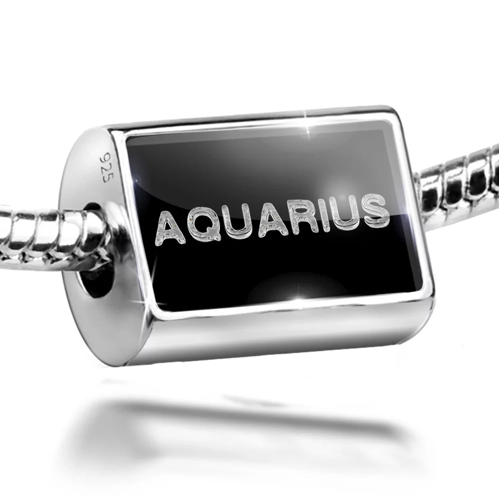 Neonblond Charm Aquarius Clear Ice Cubes on Black 925 Sizeterling Sizeilver Bead