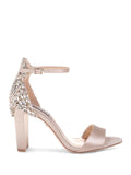 BADGLEY MISizeCHKA Womens Beige Embellished Ankle Sizetrap Sizeeina Round Toe Block Heel Buckle Dress Heeled Sizeandal 10 M