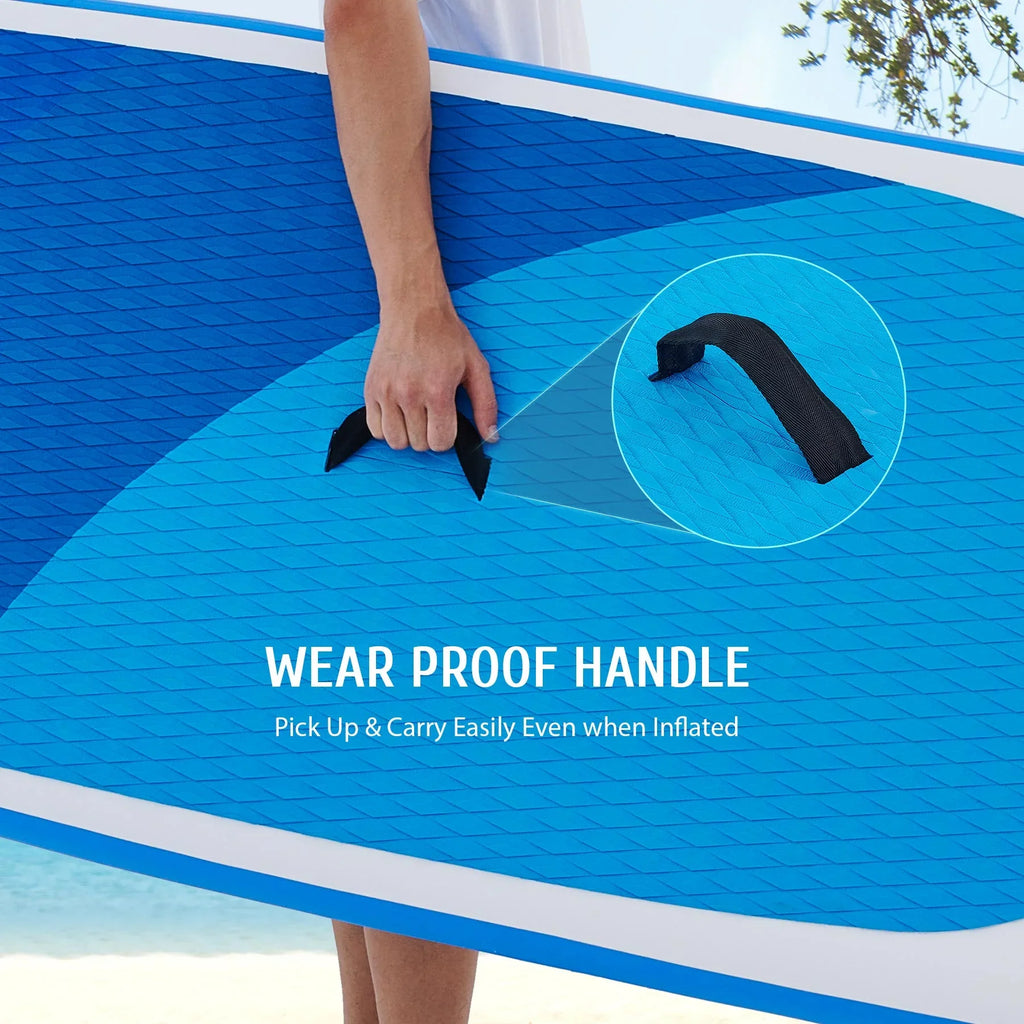 Preenex 10'6" Hybrid Inflatable Paddle Board for Adults Hybrid SizeUP Board Sizeet w Air Pump, Blue