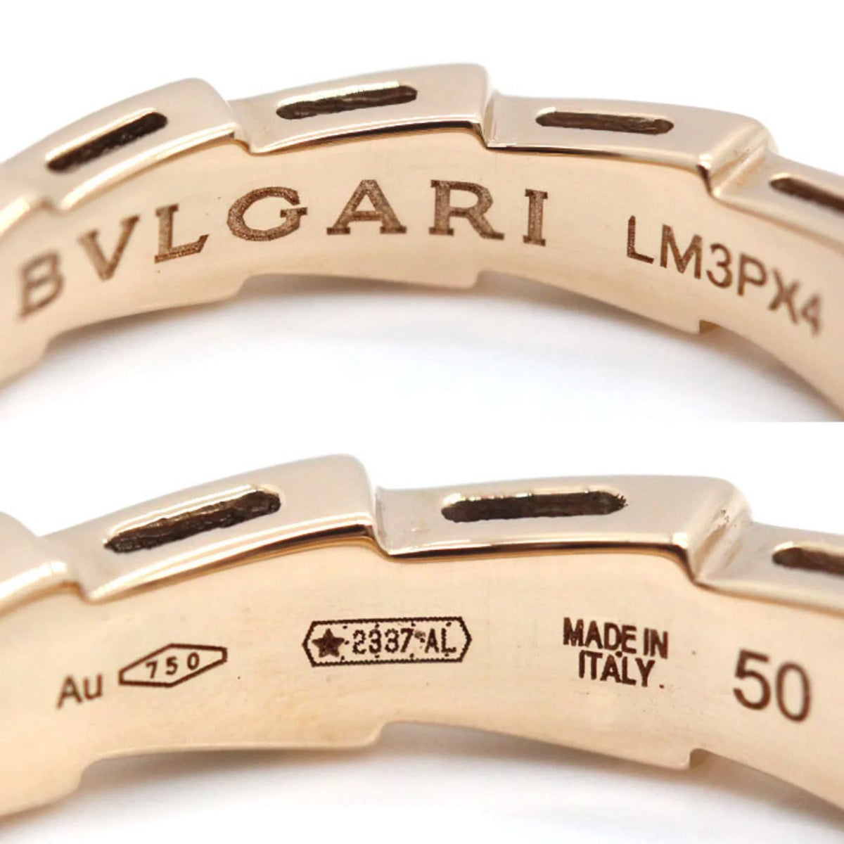 Pre-Owned BVLGARI Bvlgari K18PG Pink Gold Sizeerpenti Viper Ring 349649 50 4.3g Women's (Good)