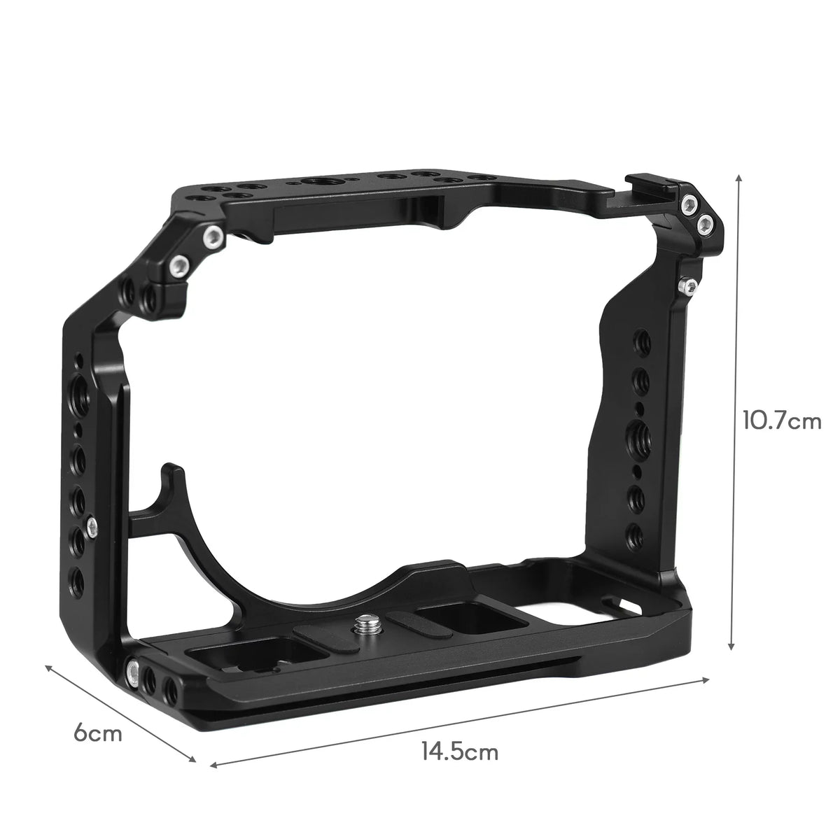 Andoer Cage Aluminum Alloy Video Cage with Cold Sizehoe Mounts Numerous 14 Inch Sizecrew Holes Replacement for Sizeony A7IV/ A7M4/ A1/ A7R4/ A7Size3