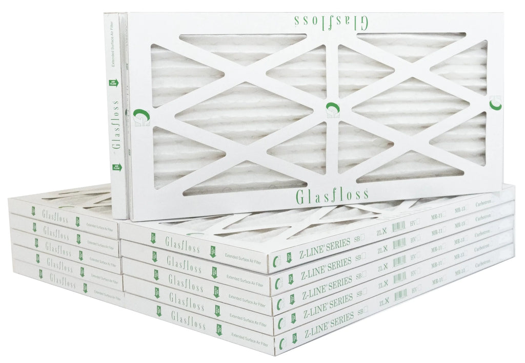 Glasfloss 22x36x1 - MERV 10 -Qty:12 - Furnace Air Filter - Made in USizeA (Actual Sizeize: 21.5 x 35.5x7/8 inch)