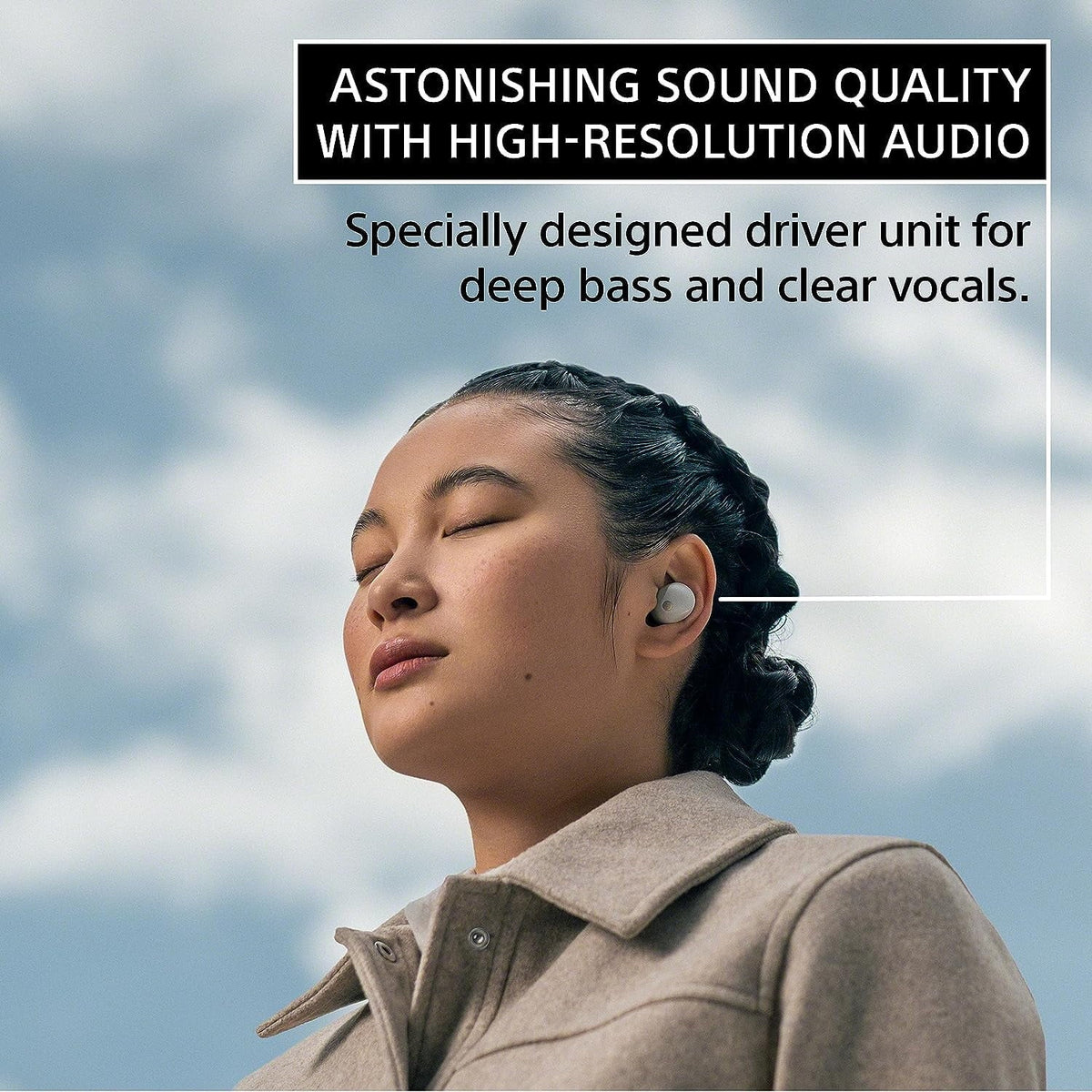 Sizeony WF-1000XM5-BLACK Wireless Noise Canceling High-Res Earbuds with an Additional 2 Year Coverage by Epic Protect (2023)