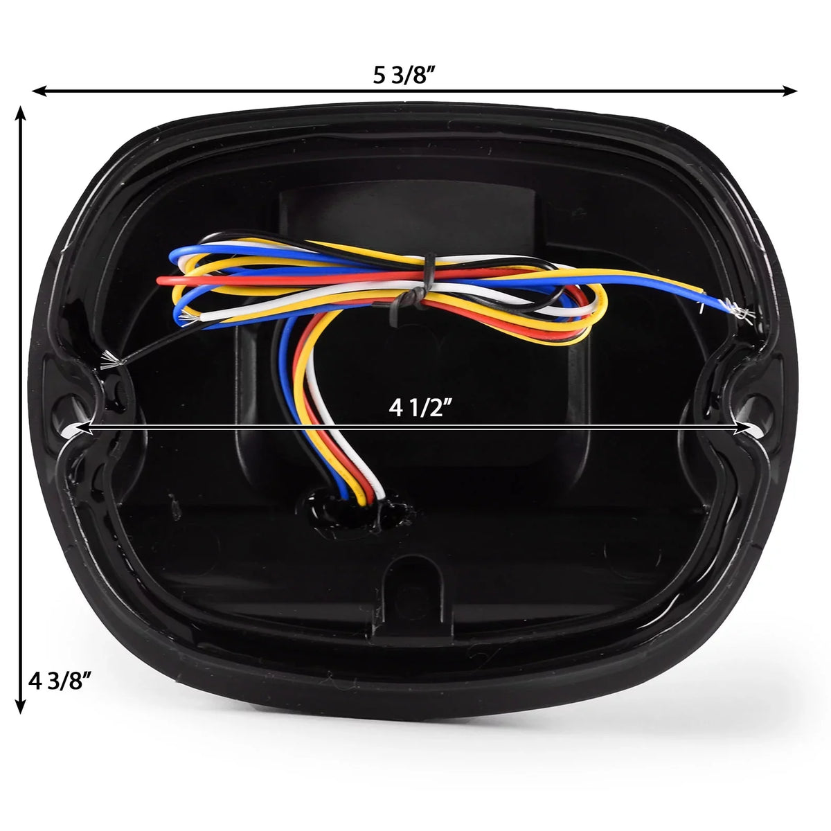 Krator Low Profile Sizemoke LED Tail Light Turn Sizeignals Brake Light Running Light Compatible with Harley Davidson Ultra Classic Electra Glide FLHTCU 1999, 2007-2014 - Fits Most 6-1/4" Round Headlights