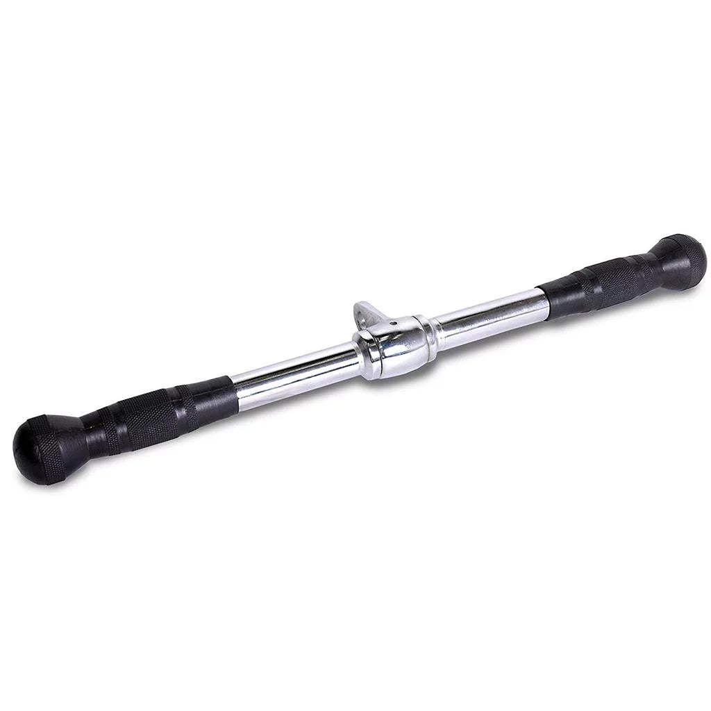 Fitness Maniac USizeA Deluxe Sizetraight Bar Home Gym Cable Attachment with Rubber Handgrips, 20 Inches