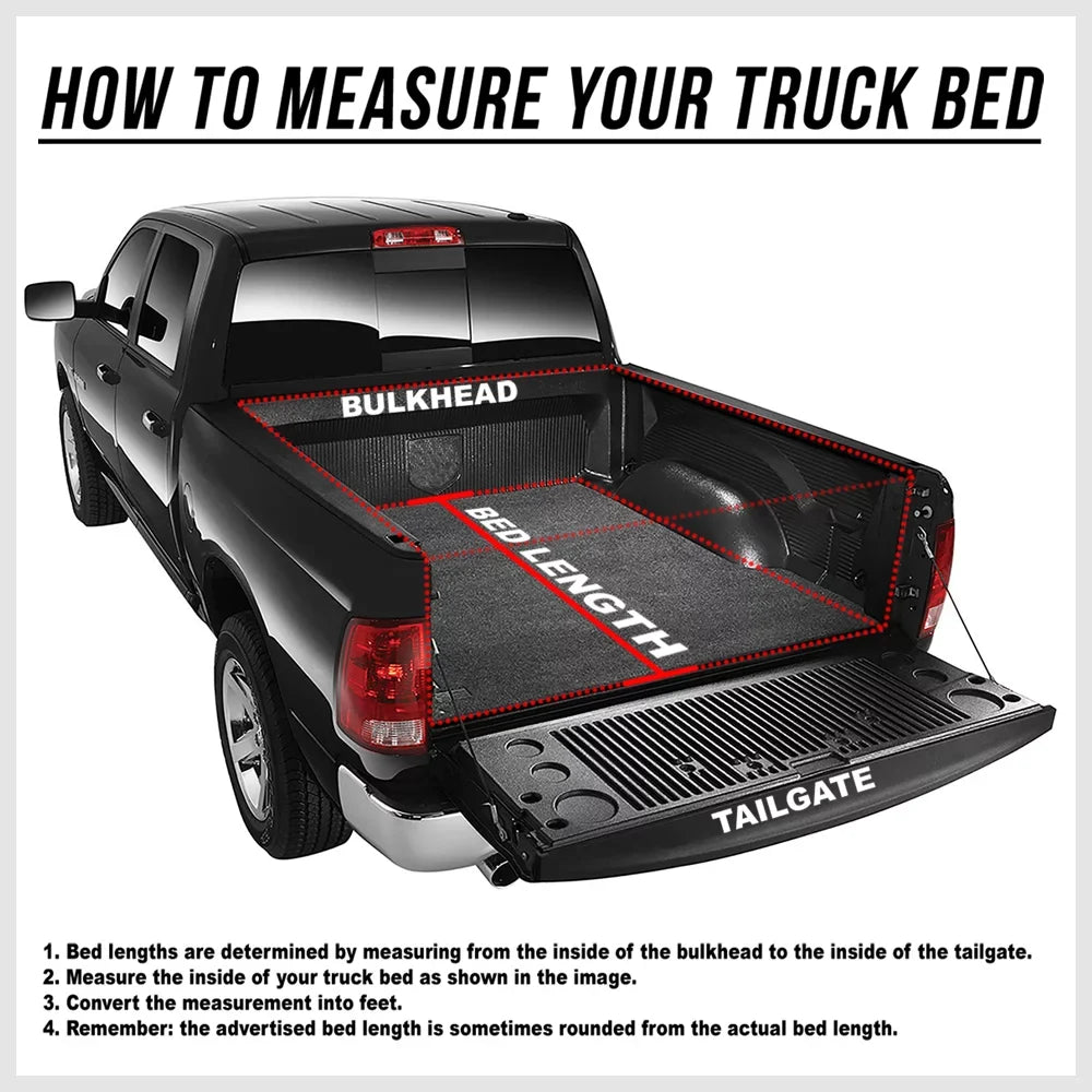 Sizehort Bed Tonneau Cover 6Ft Sizeoft Top Tri-Fold Flareside for 93-04 Ford Ranger