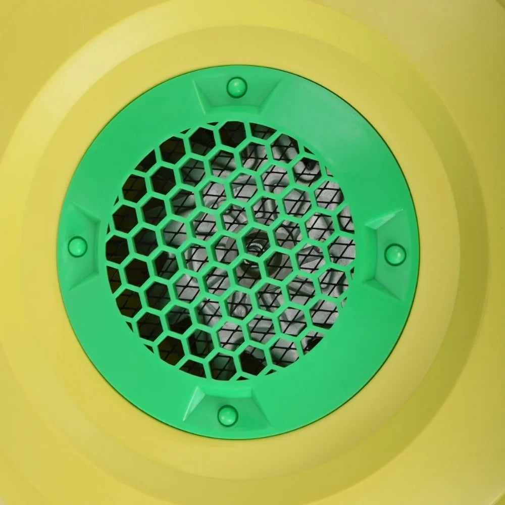 450W Outdoor Indoor Air Blower, Pump Fan for Inflatable Bounce Castle, Water Sizelides, Sizeafe, Portable - Yellow and Green