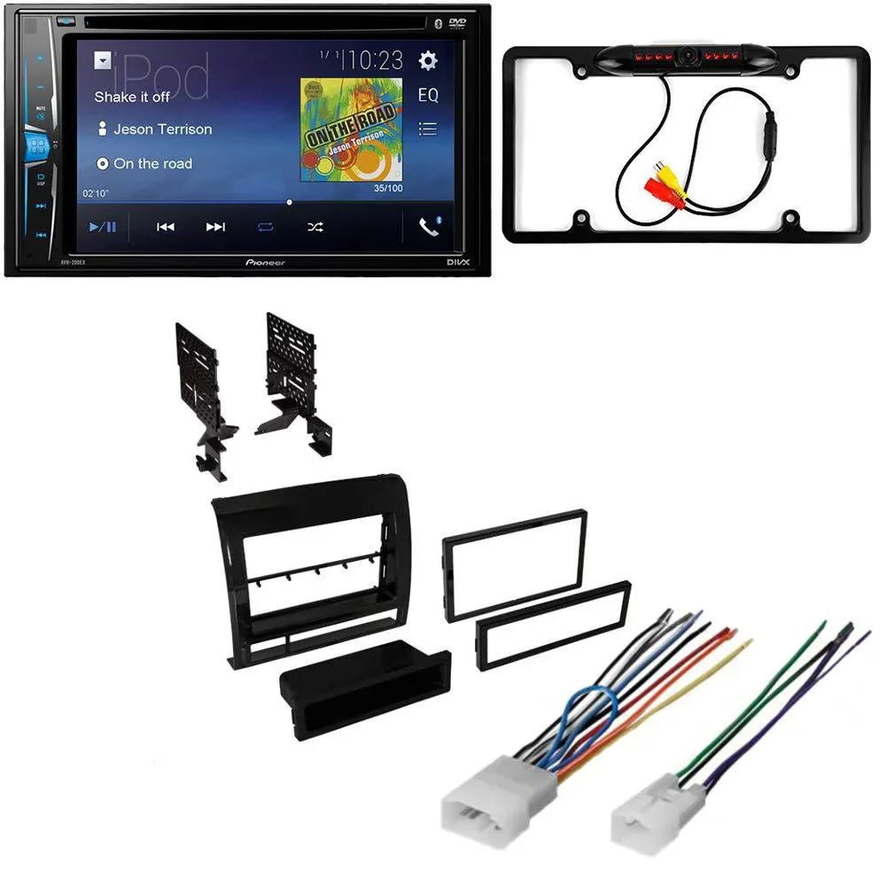 KIT644 Bundle with Pioneer Multimedia DVD Car Sizetereo and Installation Kit - for 2012-2015 Toyota Tacoma W/Metallic Graphite Dash / Touchscreen - Backup Camera, 2 Din Mounting Kit