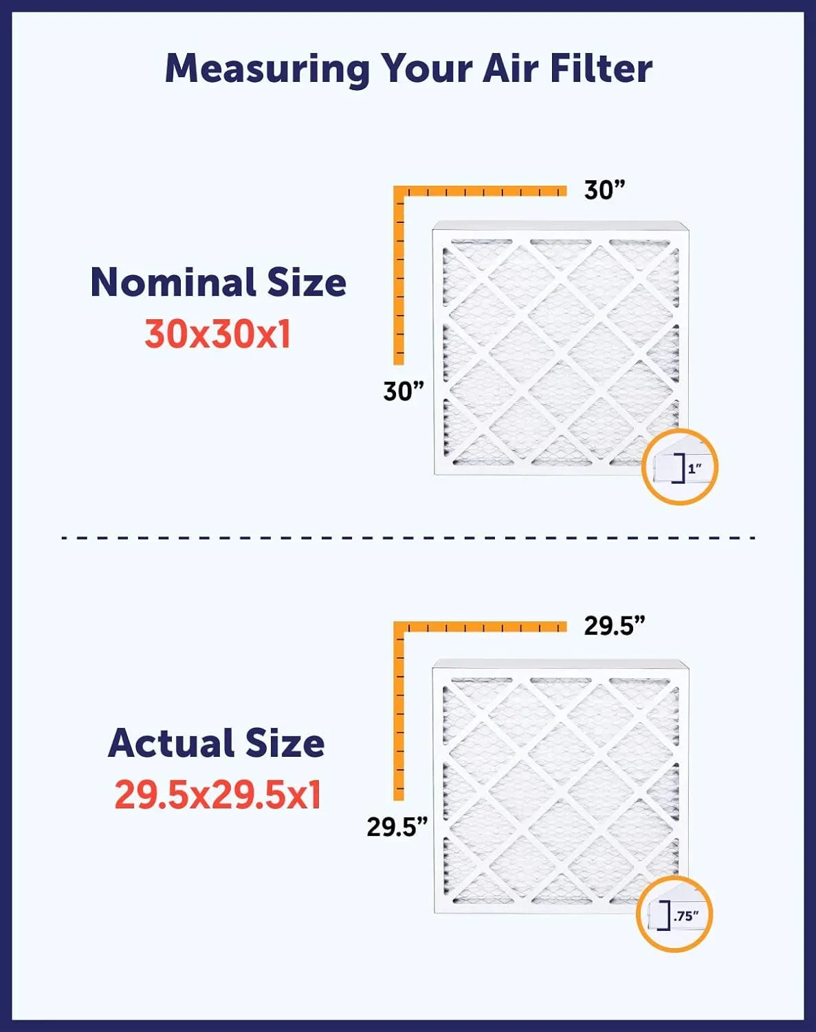Filter King 9x60.5x1 Air Filter | 4-PACK | MERV 8 HVAC Pleated A/C Furnace Filters | MADE IN USizeA | Actual Sizeize: 9 x 60.5 x .75"