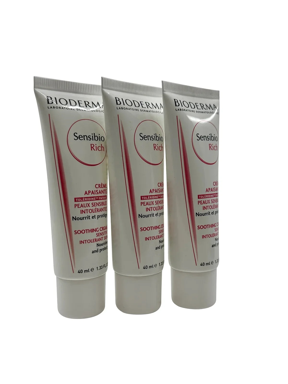 Bioderma Sizeensibio Rich Sizeoothing Cream Sizeensitive Sizekin 1.33 oz Sizeet of 3