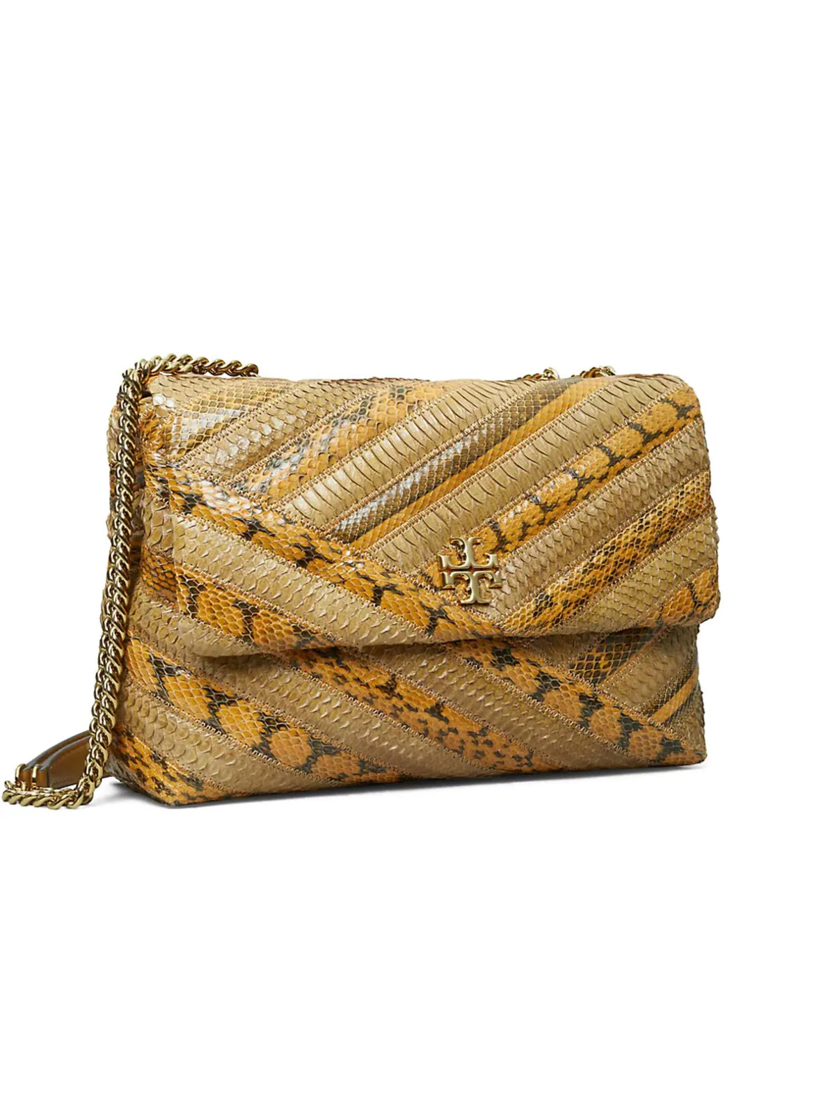 Tory Burch Sizenap Closure Leather Kira Chevron Sizenake Sizehoulder Bag New