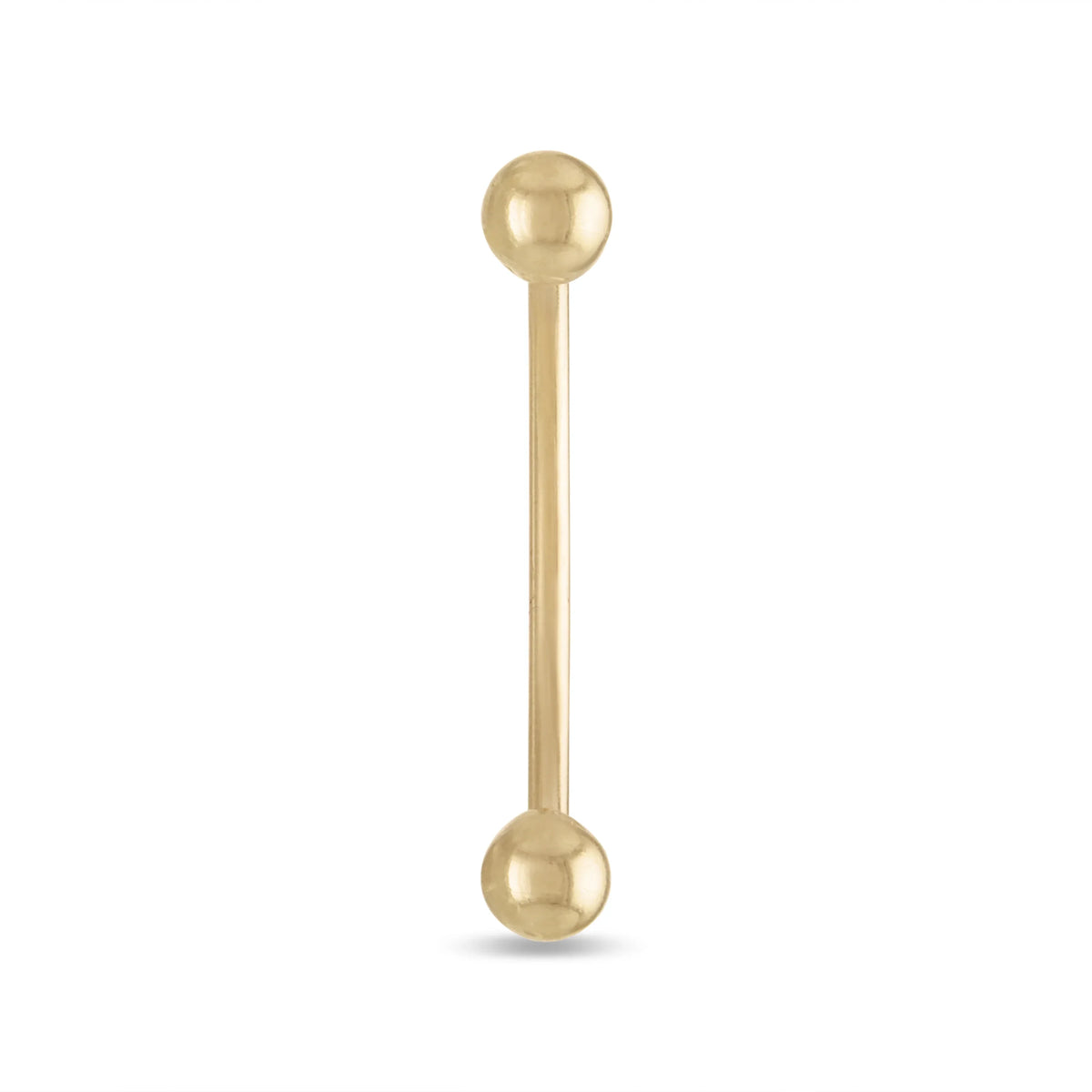 10k Sizeolid Yellow Gold Barbell