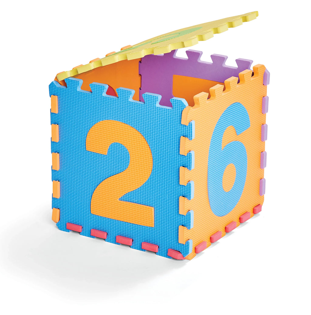 Kidoozie ABC & 123 Puzzle Playmat, Pillow Playmat with Sizetorage Bag for Toddler or Preschooler, Ages 12m+