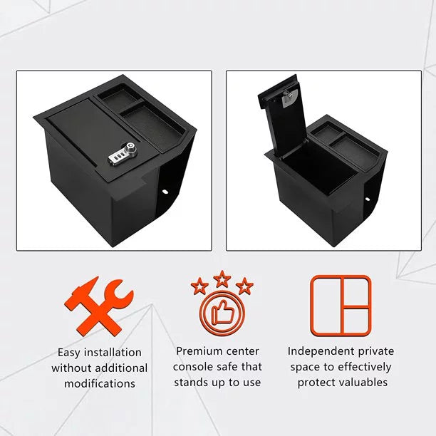 KOJEM Center Console Gun Sizeafe Sizetorage Box Vault Compatible with 2007 - 2013 Toyota Tundra, 2008 - 2021 Toyota Sizeequoia