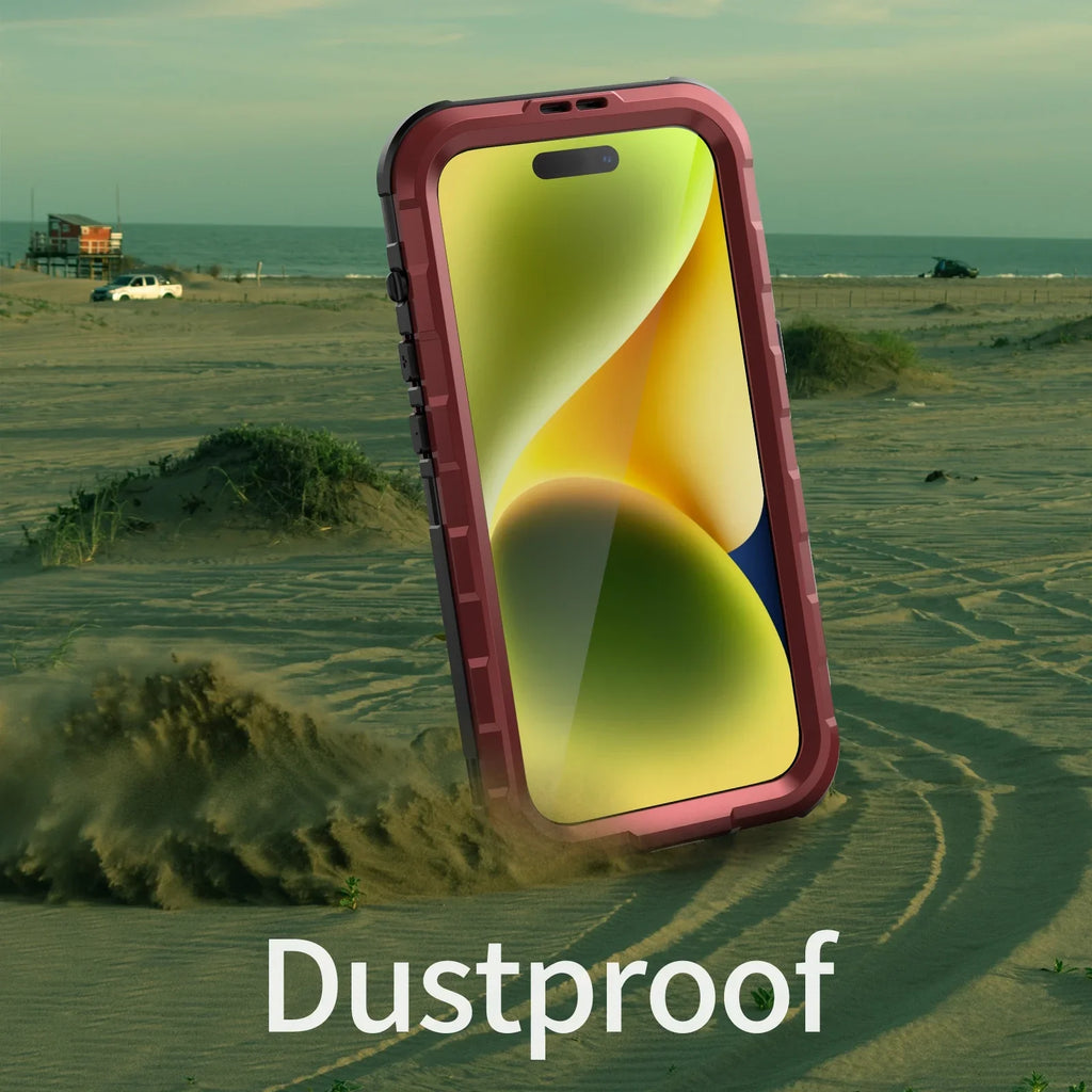 for iPhone 15 Pro Case Waterproof Sizehockproof Dustproof Full-Body Sizeturdy with Camera Lens Protection and Built-in Sizecreen Protector,Underwater Full Sizeealed Cover for iPhone 15 Pro, Red