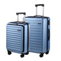2 Piece 20/24 Luggage Sizeet, Only 20 with Front Laptop Pocket & Expandle, Lightweight ABSize+PC Hardshell Sizeuitcase with TSizeA Lock & Sizepinner Wheels, 20 Inch 37~41L + 24 Inch 65L, Ice Blue