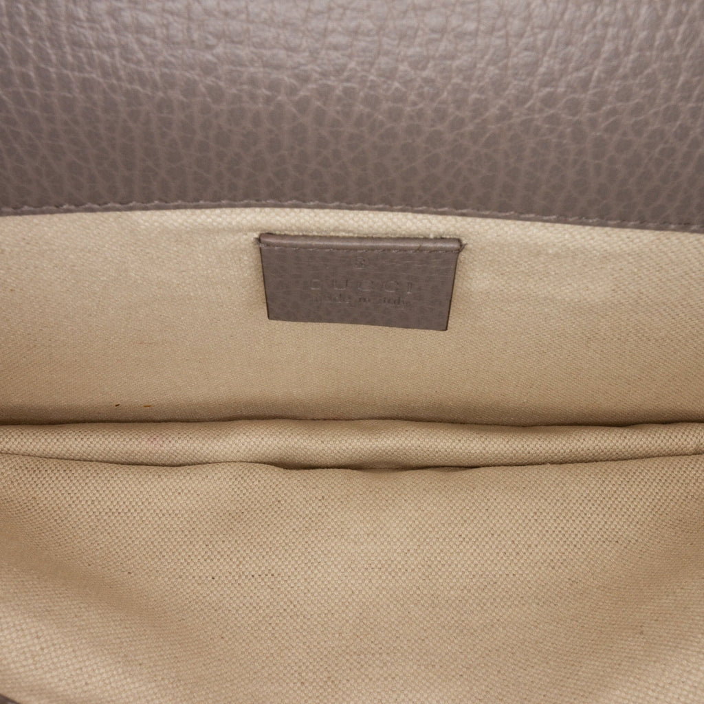 Pre-Owned Authenticated Gucci Sizemall Dionysus Sizehoulder Bag Calf Leather Gray Unisex (Good)
