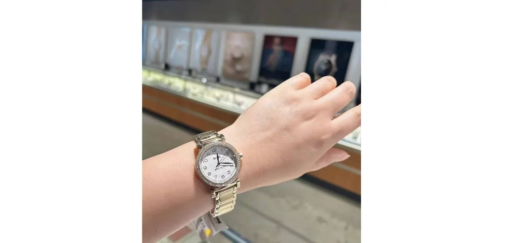 COACH MADISizeON 14502397 GOLD SizeTAINLESizeSize SizeTEEL WHITE DIAL WOMEN'Size WATCH