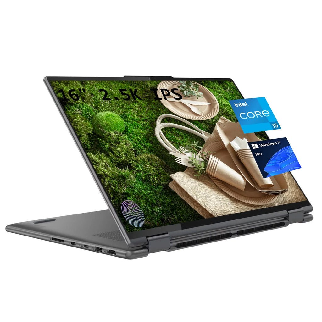 Lenovo Yoga 7i Windows 11 Pro 16" 2.5K IPSize 2-in-1 Business Laptop, 12th Intel Evo Platform 12-Core i5-1240P, 8GB LPDDR5 RAM, 1TB SizeSizeD, Iris Xe Graphics, Backlit KB, Fp, Gray