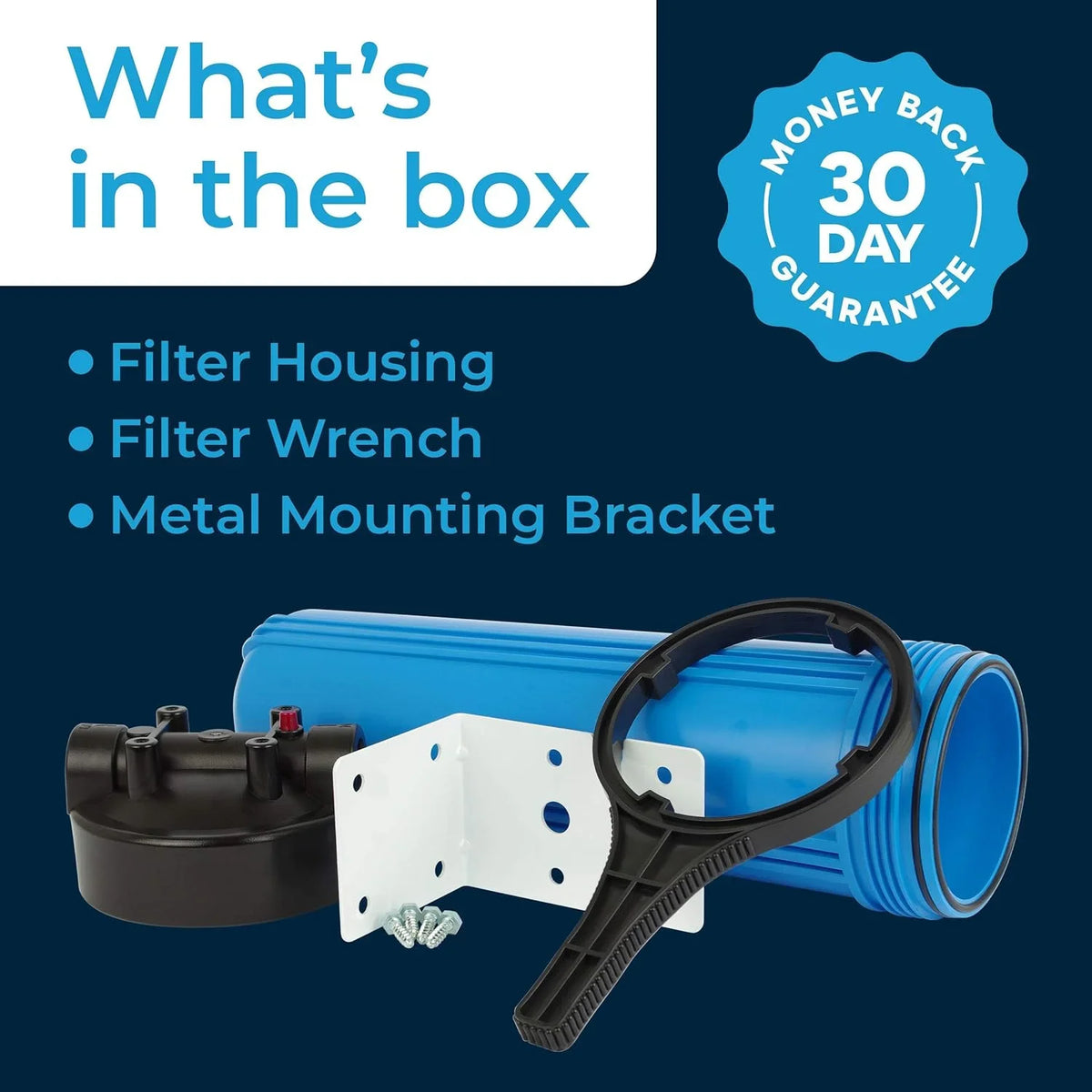 Water Filter Housing 20 Inch / 20 X 4.5/20" BB / 20X4.5/150233 / 150467/150235, 1" NPT (Case Of 4)