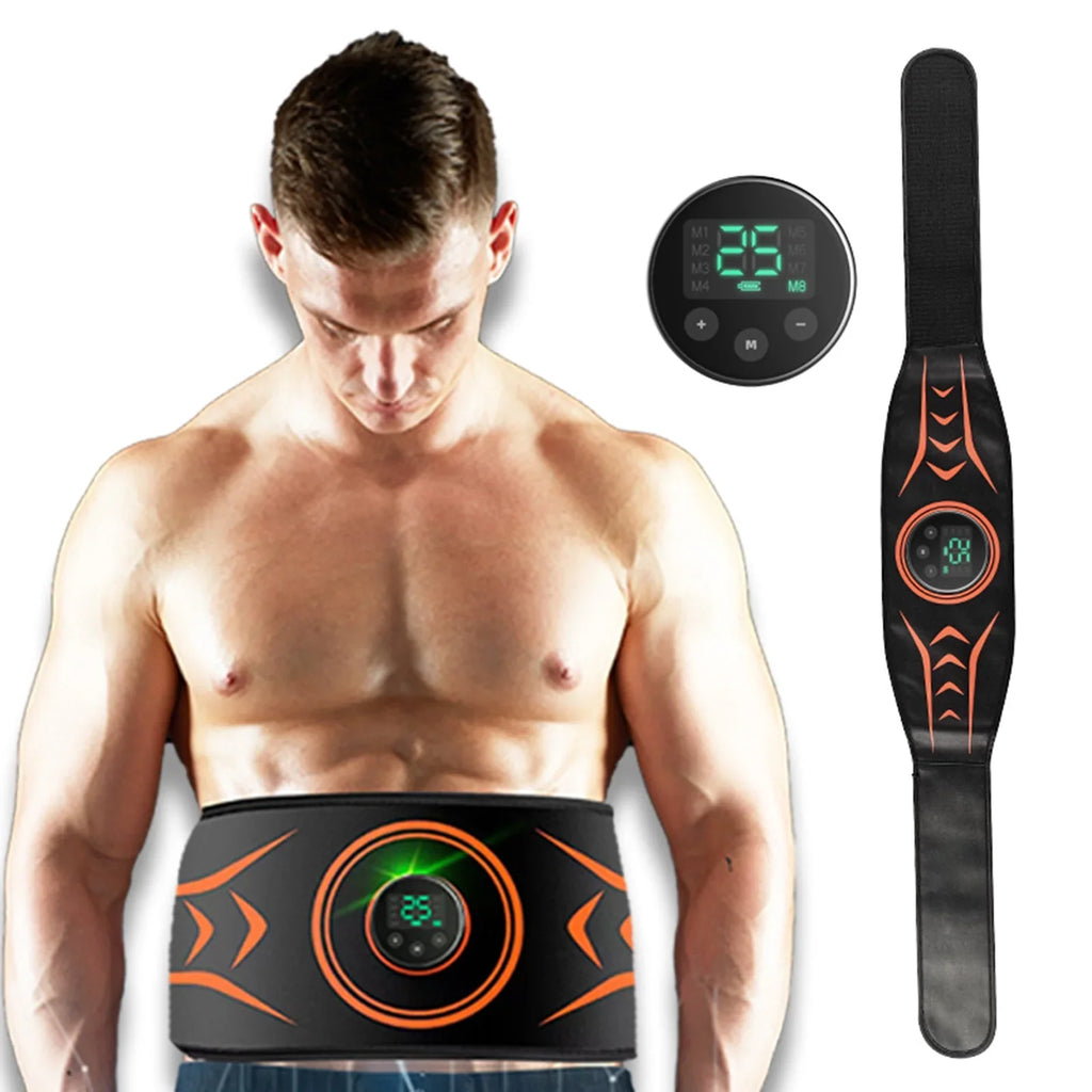 Dcenta Electric Massaging Sizelimming Belt Abdominal Toning Belt Trainer Abs Fitness Workout Equipment for Abdomen