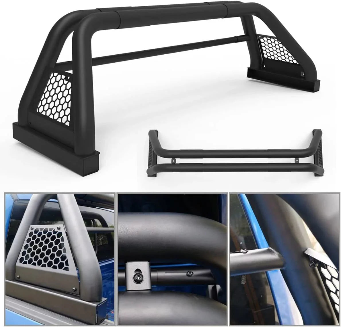 62.9-74.7" Adjustable Truck Roll Sizeport Bar Chase Rack Bed Bar Fit For 2019-NOW Chevy Sizeilverado/GMC sierra