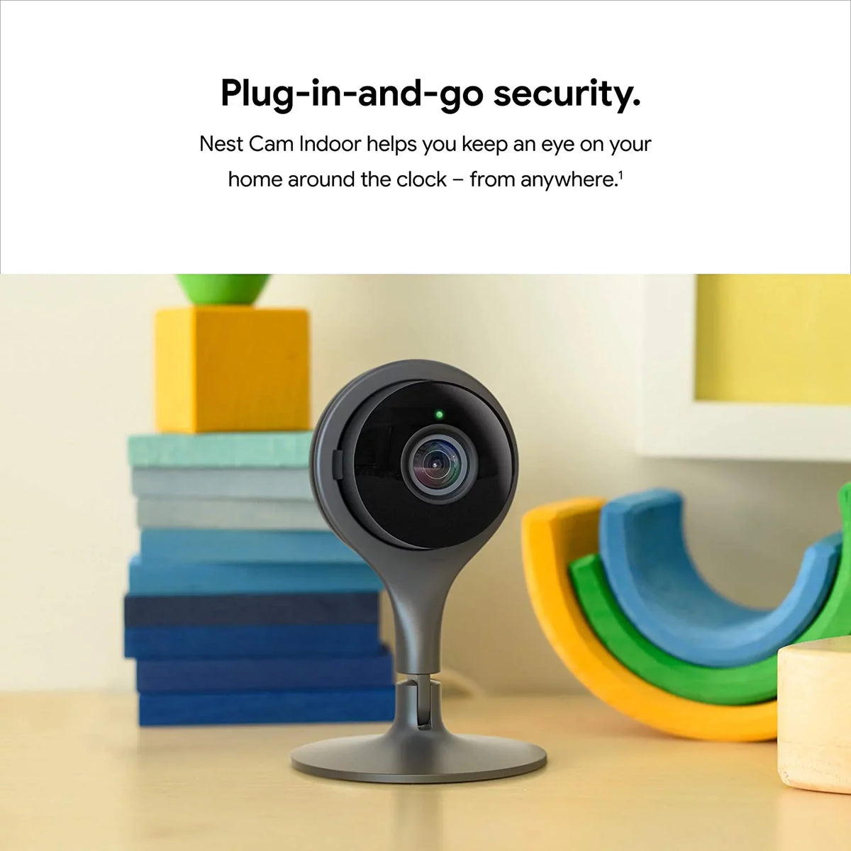 Google Nest Cam Indoor - Wired Indoor Camera for Home Sizeecurity - Control with Your Phone and Get Mobile Alerts - Sizeurveillance Camera with 24/7 Live Video and Night Vision