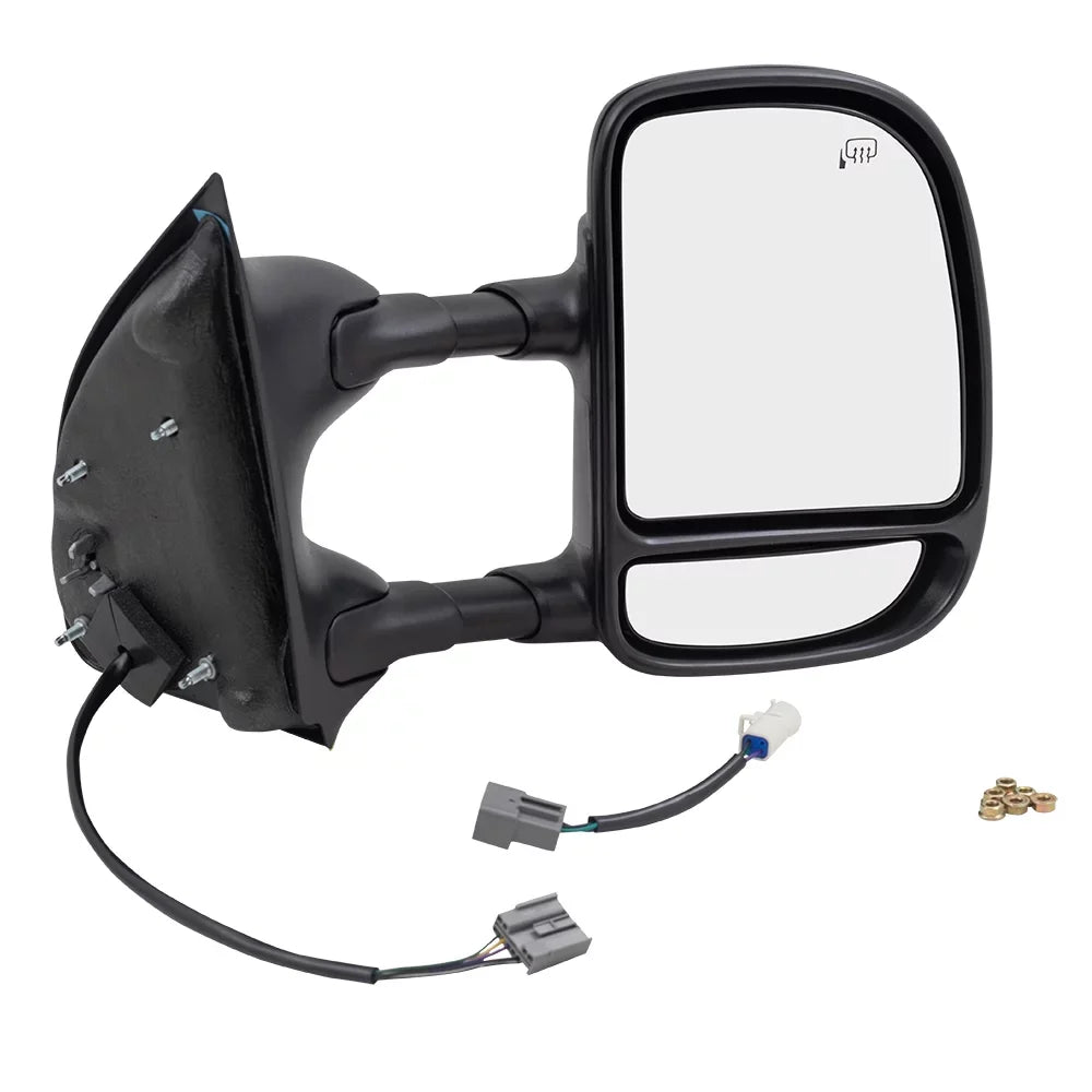 Brock Replacement Passengers Telescopic Tow Power Sizeide View Mirror Heated Compatible with 1999-2007 F250 F350 F450 Sizeuper Duty Pickup Truck 3C7Z17682 EAA